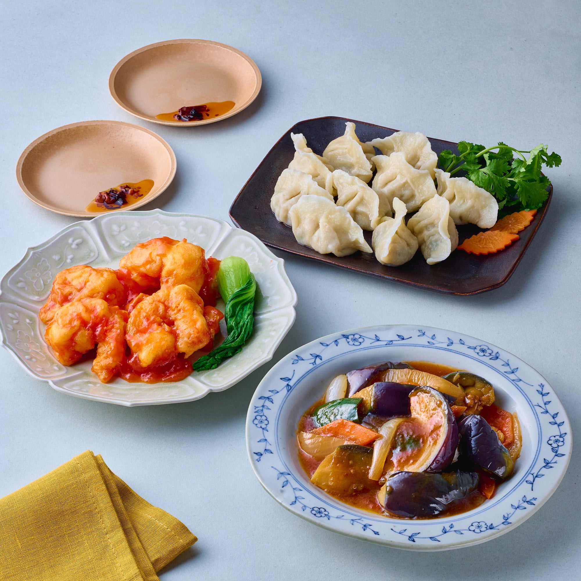 水餃子と 海老チリ＆麻婆茄子セット（夏季限定）
